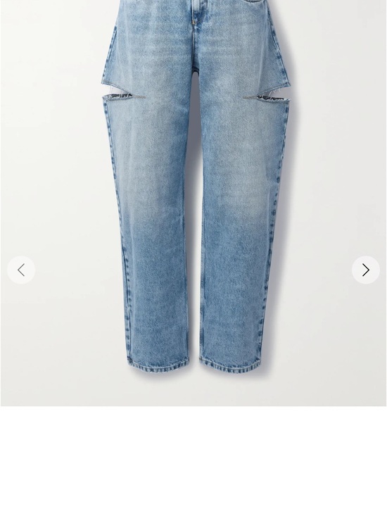 Maison Martin Margiela Denim - Maison Margiela cutout high rise wide leg jean